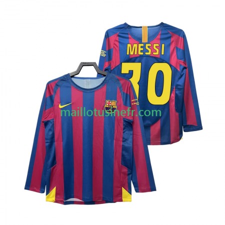 Maillot de Foot FC Barcelone Lionel Messi 30 Champions League 2006 Domicile Retro 2005 Manches Longues
